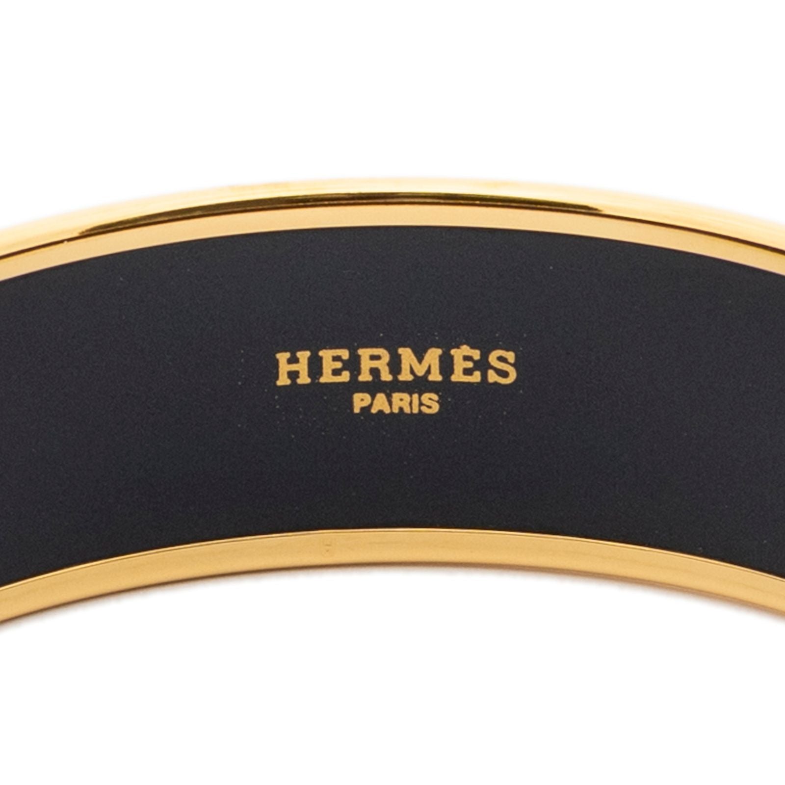 Hermes Enamel Bangle Light Blue Brown Bracelet — view 4