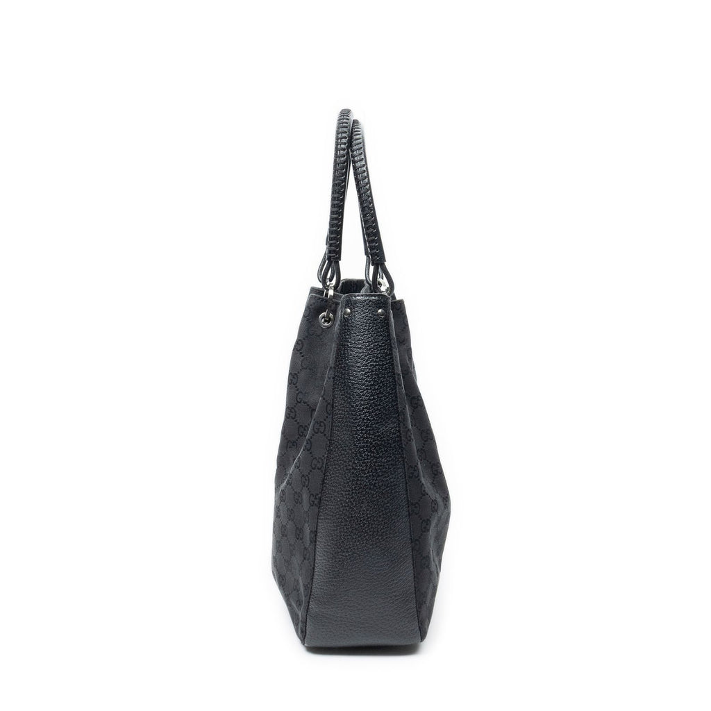 Gucci Shoppingtote Black GG Canvas Shoulder — view 3