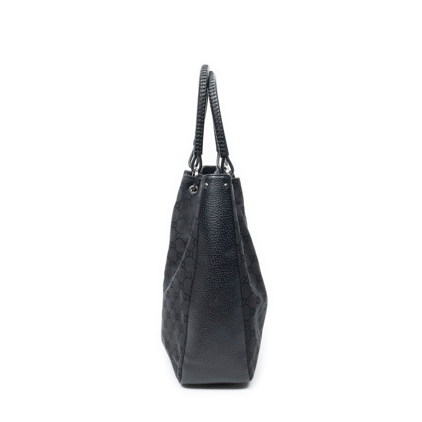 Gucci Shoppingtote Black GG Canvas Shoulder — view 3
