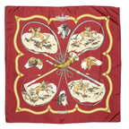 Hermes Scarf Red Brown 100% Twillsilk — view 2