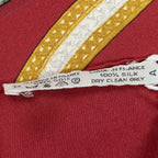 Hermes Scarf Red Brown 100% Twillsilk — view 5