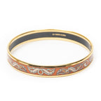 Hermes Enamel Bangle Orange Plating Bracelet — view 3