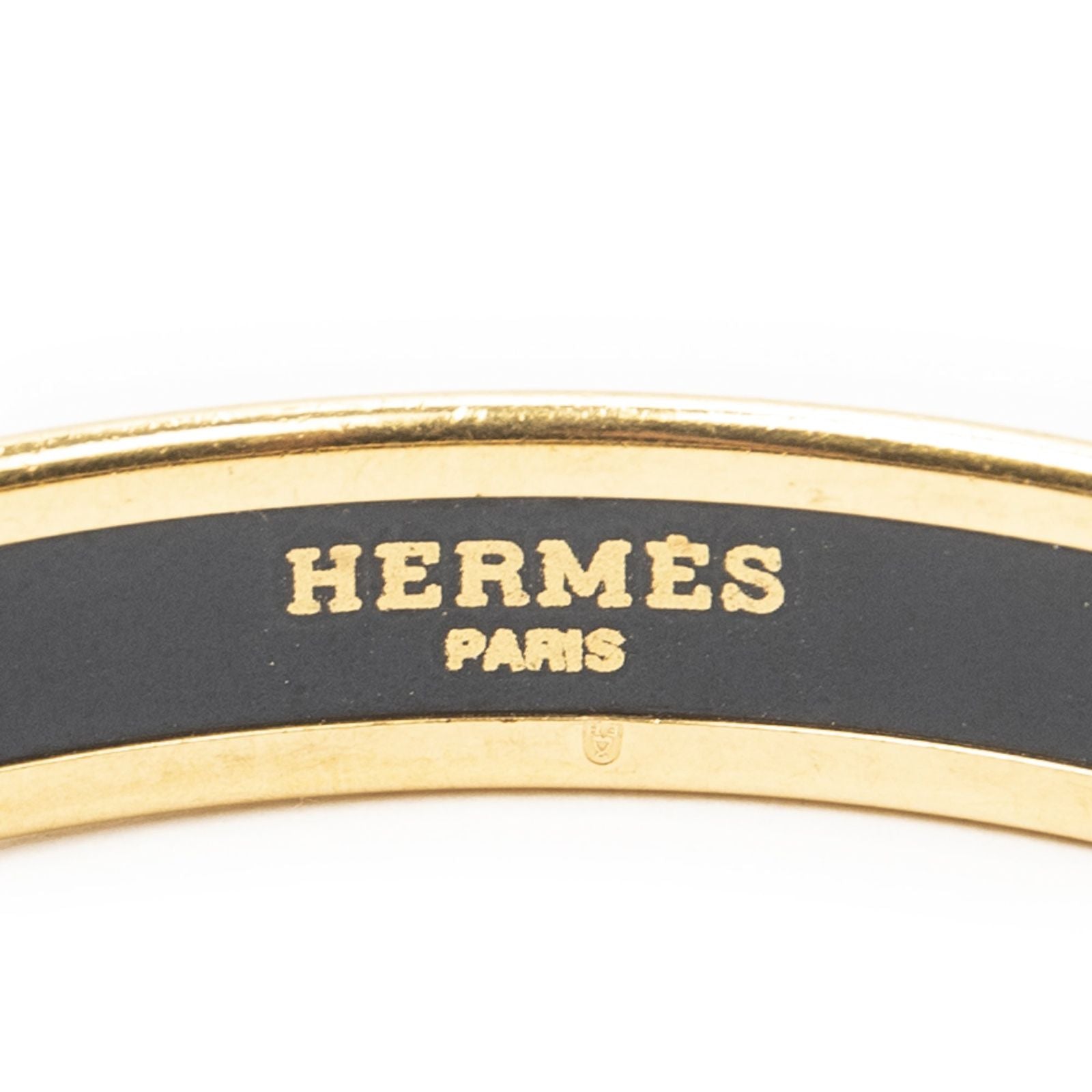 Hermes Enamel Bangle Orange Plating Bracelet — view 4