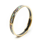 Hermes Enamel Bangle Navy Plating Bracelet