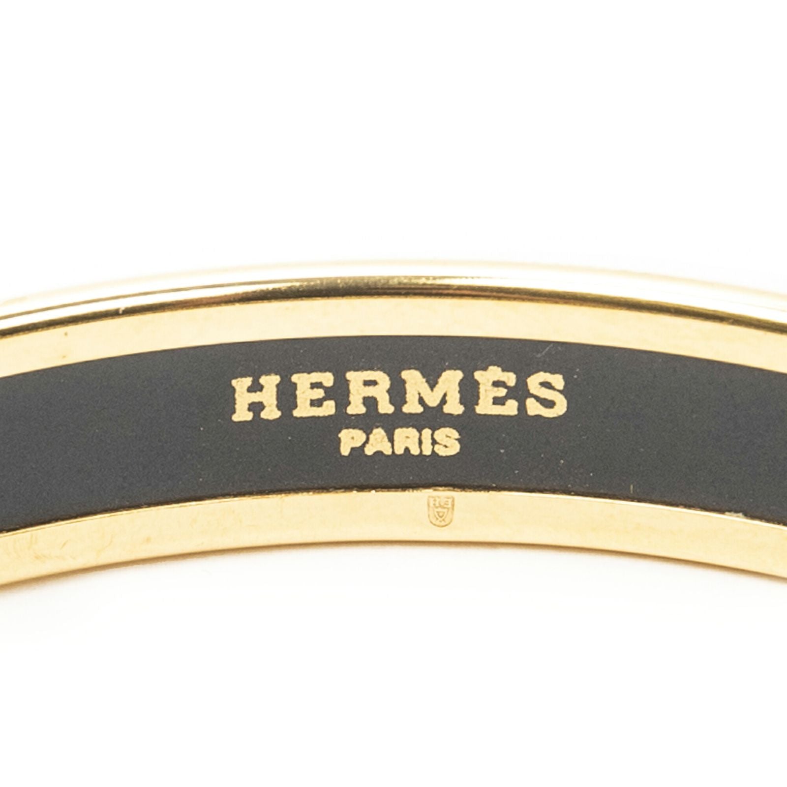 Hermes Enamel Bangle Navy Plating Bracelet — view 4