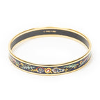 Hermes Enamel Bangle Navy Plating Bracelet — view 3