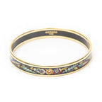 Hermes Enamel Bangle Navy Plating Bracelet — view 2