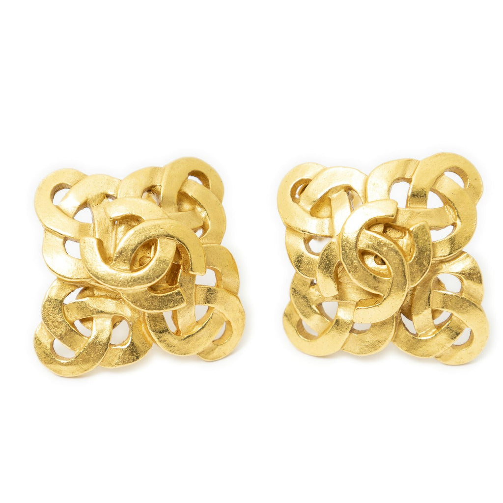 Chanel CC Twisted Diamond Earring