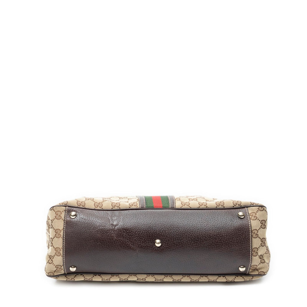 Gucci Shoppingtote Beige Brown GG Canvas Shoulder — view 6