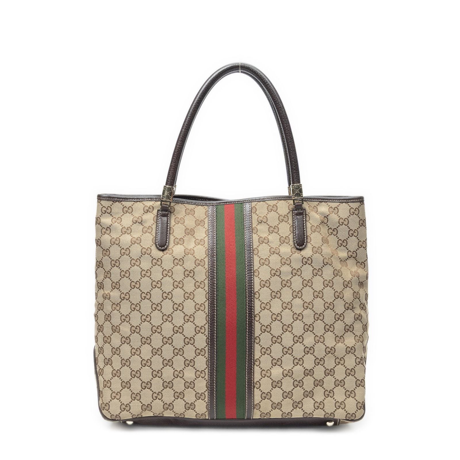 Gucci Shoppingtote Beige Brown GG Canvas Shoulder