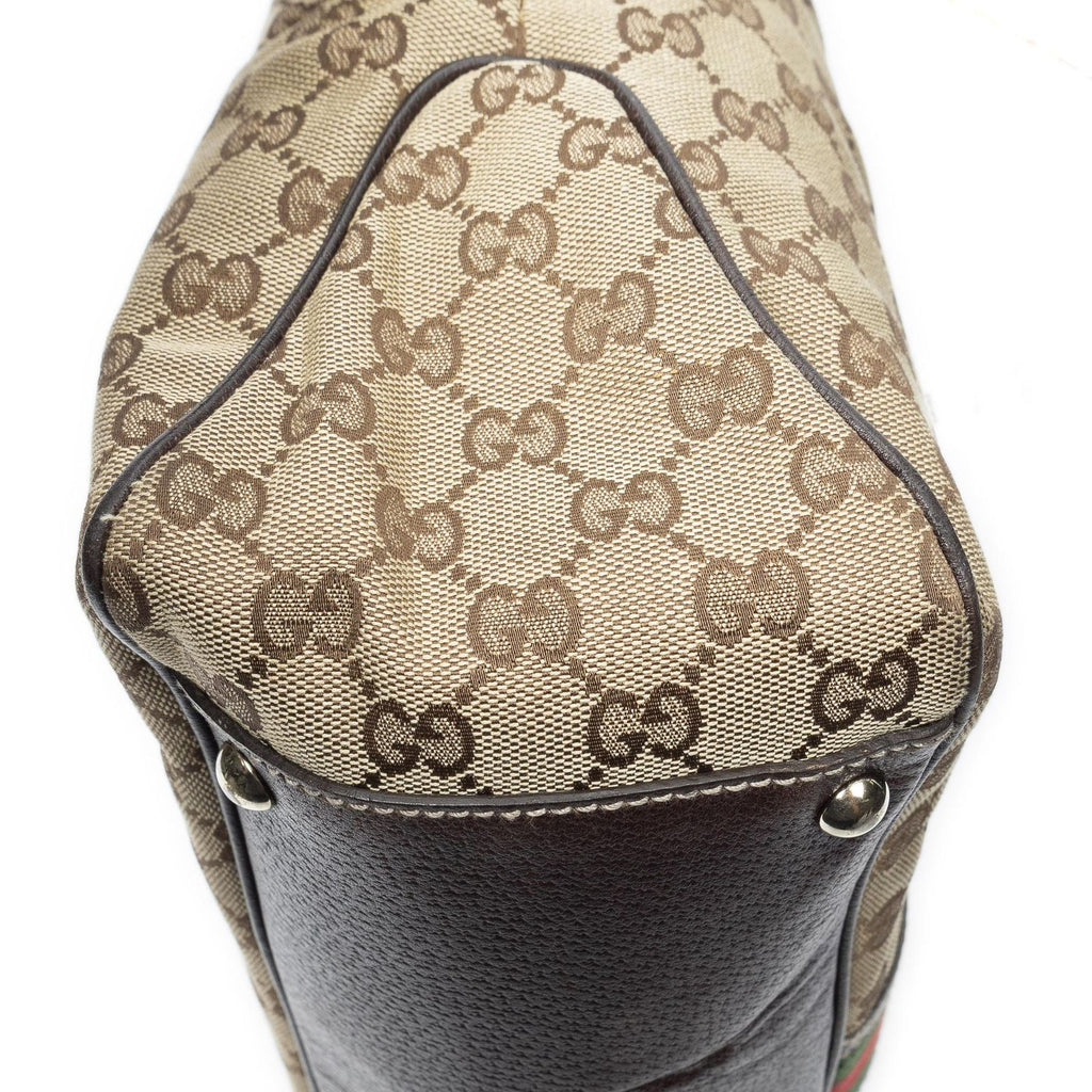 Gucci Shoppingtote Beige Brown GG Canvas Shoulder — view 8