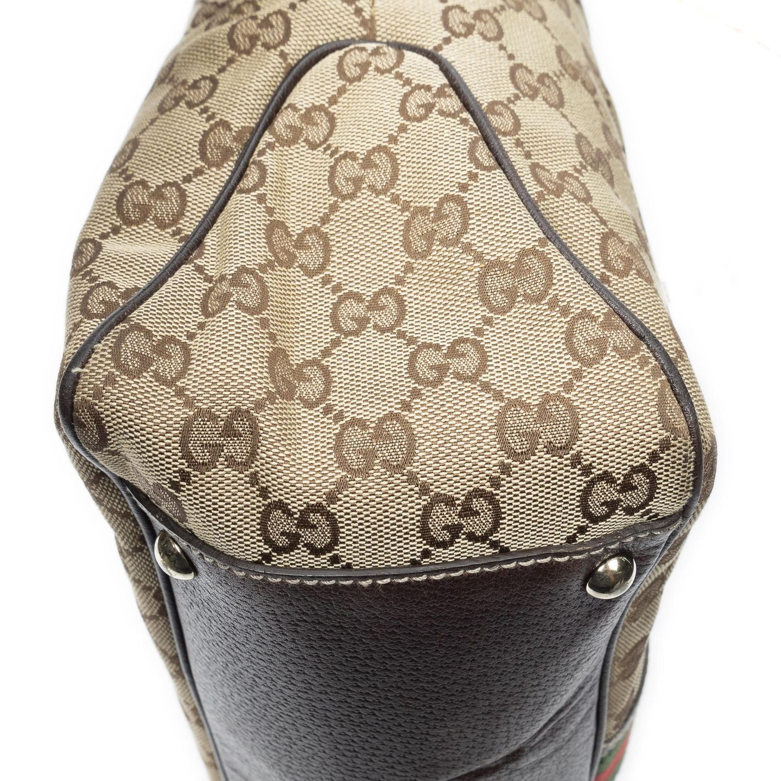 Gucci Shoppingtote Beige Brown GG Canvas Shoulder — view 8