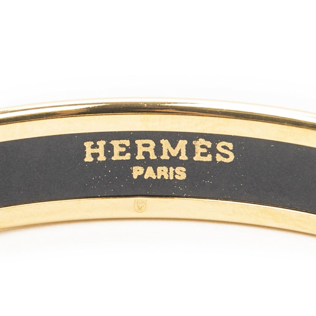Hermes Enamel Bangle Red Plating Bracelet — view 4