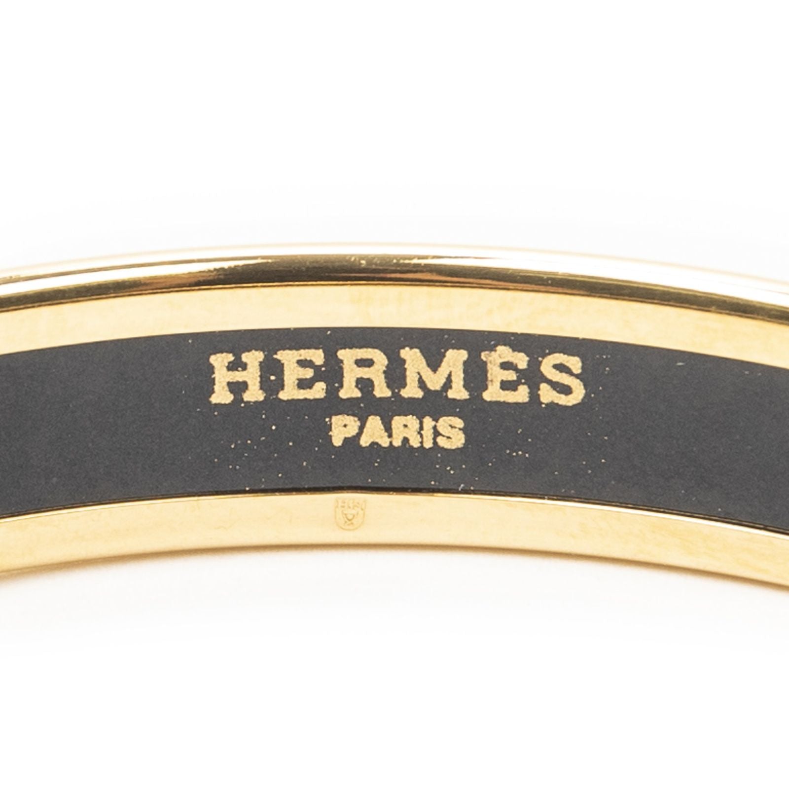 Hermes Enamel Bangle Red Plating Bracelet — view 4