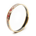 Hermes Enamel Bangle Red Plating Bracelet