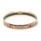 Hermes Enamel Bangle Red Plating Bracelet — view 2