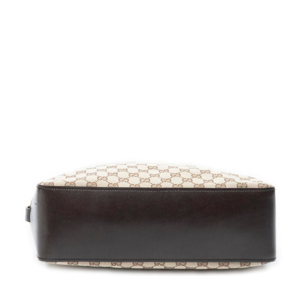 Gucci Vertical Buckle Tote Beige Brown GG Canvas — view 6