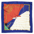 Hermes Scarf Blue Red Beige 100% Twillsilk — view 2
