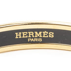 Hermes Enamel Bangle Gray Plating Bracelet — view 4