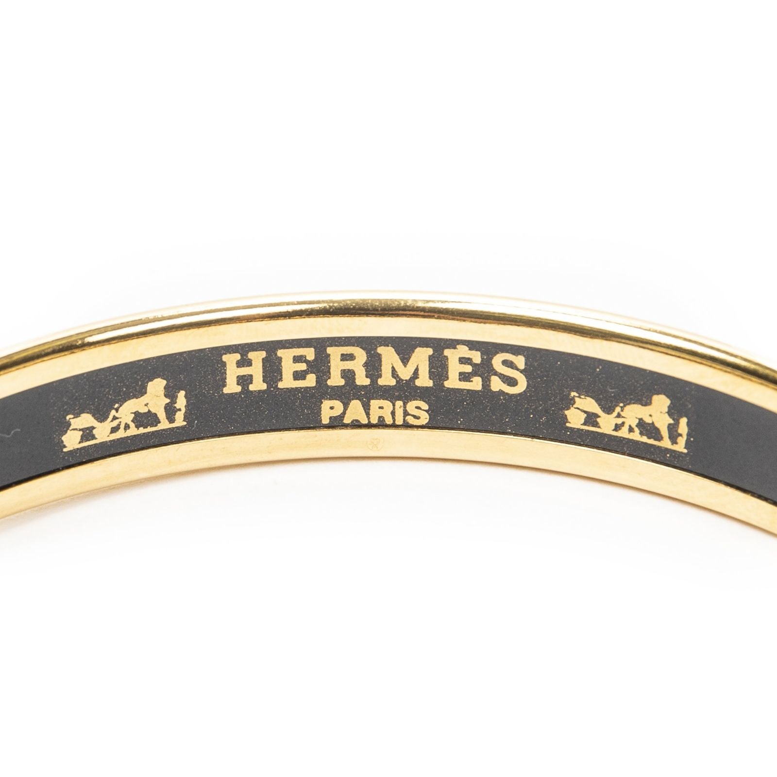 Hermes Enamel Bangle Red Plating Bracelet — view 4