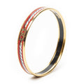 Hermes Enamel Bangle Red Plating Bracelet