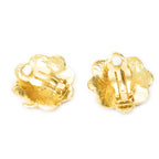 Chanel CC Logo Heart Clip Type Earrings Gold Plated — view 2