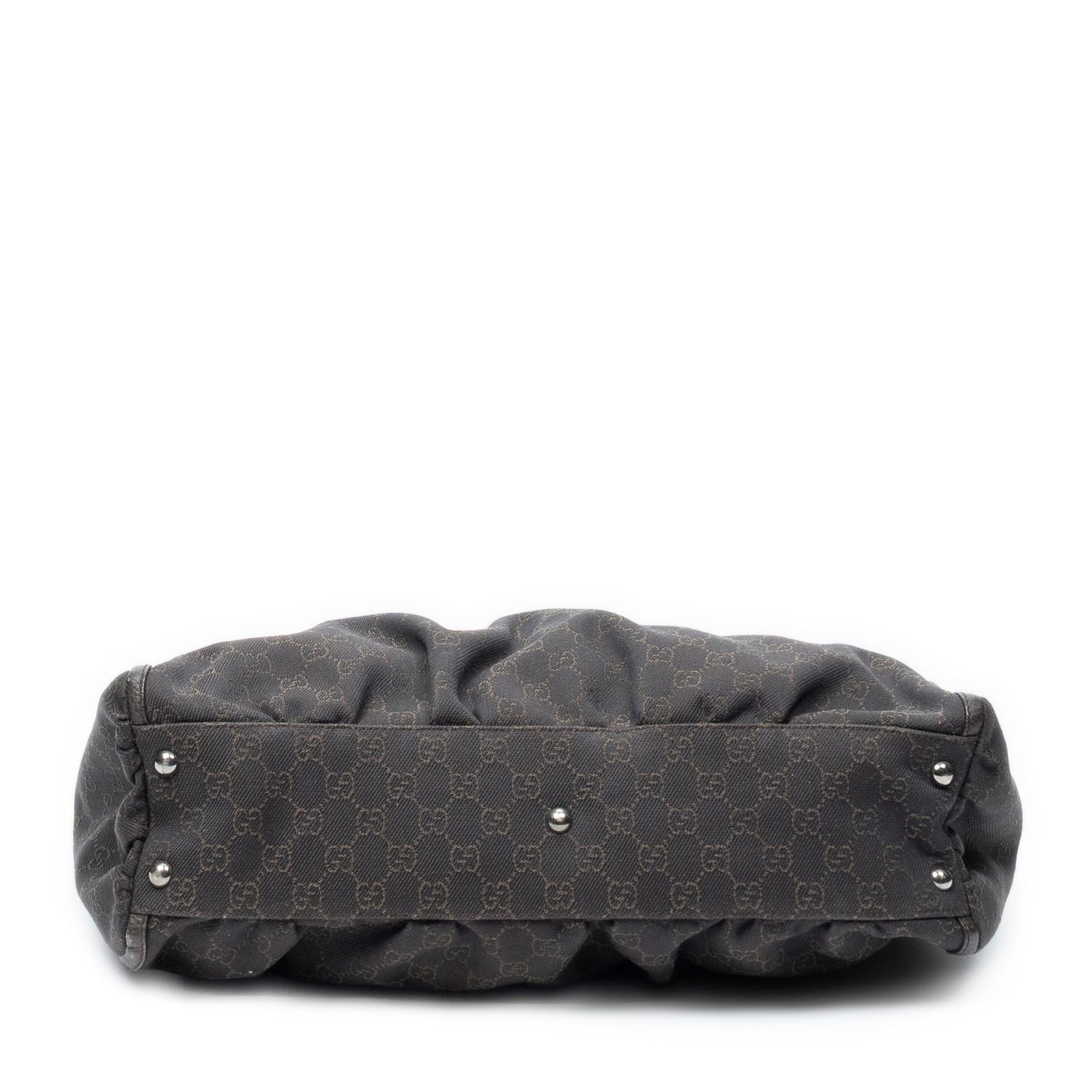 Gucci Large Abbey D Ring Tote Dark Brown GG Denim Canvas — view 6