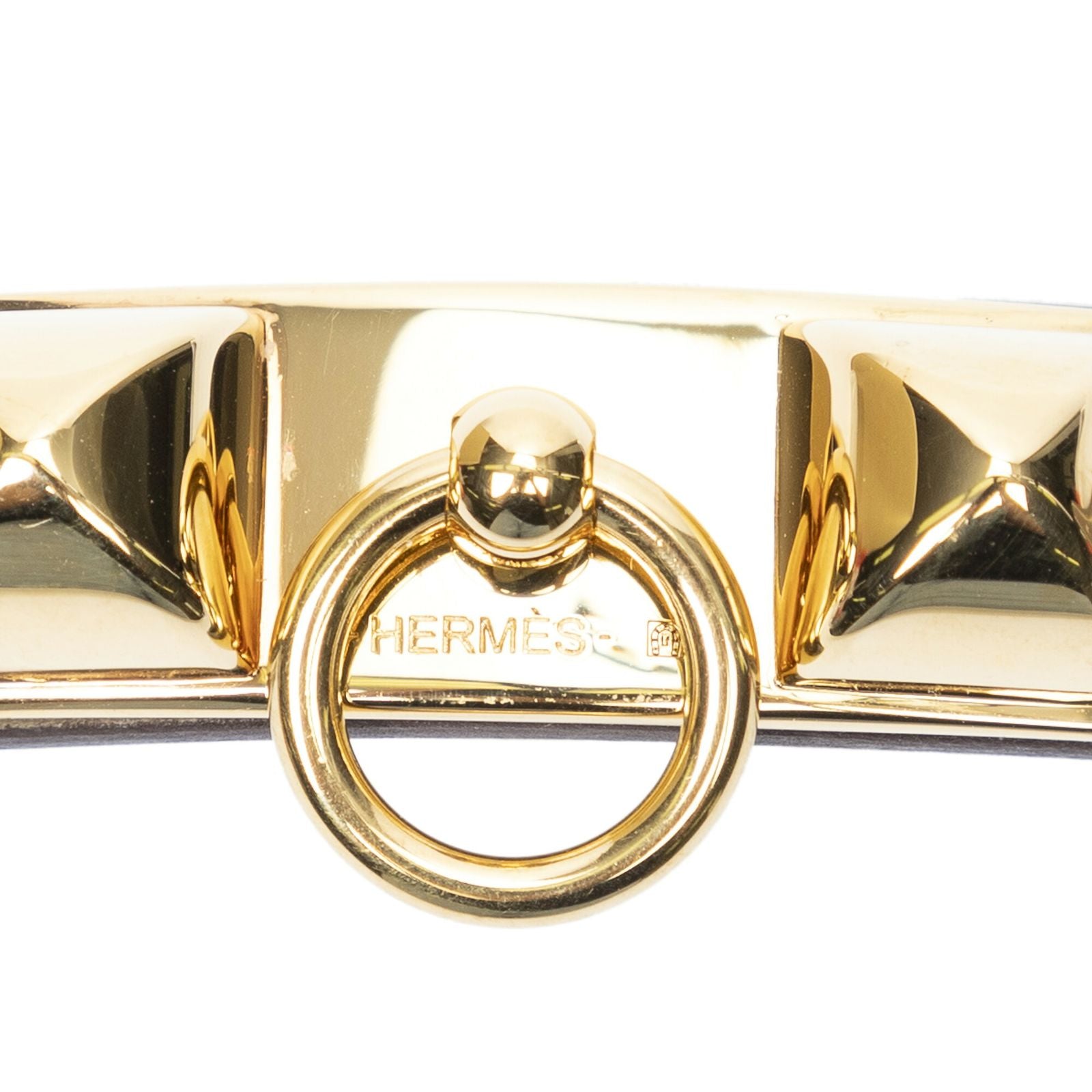 Hermes Rivale Double Bracelet Lightbrown Leather — view 4