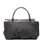 Gucci Large Abbey D Ring Tote Dark Brown GG Denim Canvas — view 5