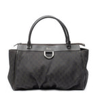 Gucci Large Abbey D Ring Tote Dark Brown GG Denim Canvas