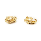 Chanel CC Oval Clip on Earrings Gold Plated — view 2