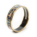 Hermes Enamel Bangle Navy Plating Bracelet