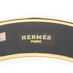 Hermes Enamel Bangle Navy Plating Bracelet — view 4