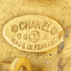 Chanel CC Logo Round Clip Type Earrings Gold Plated — view 3
