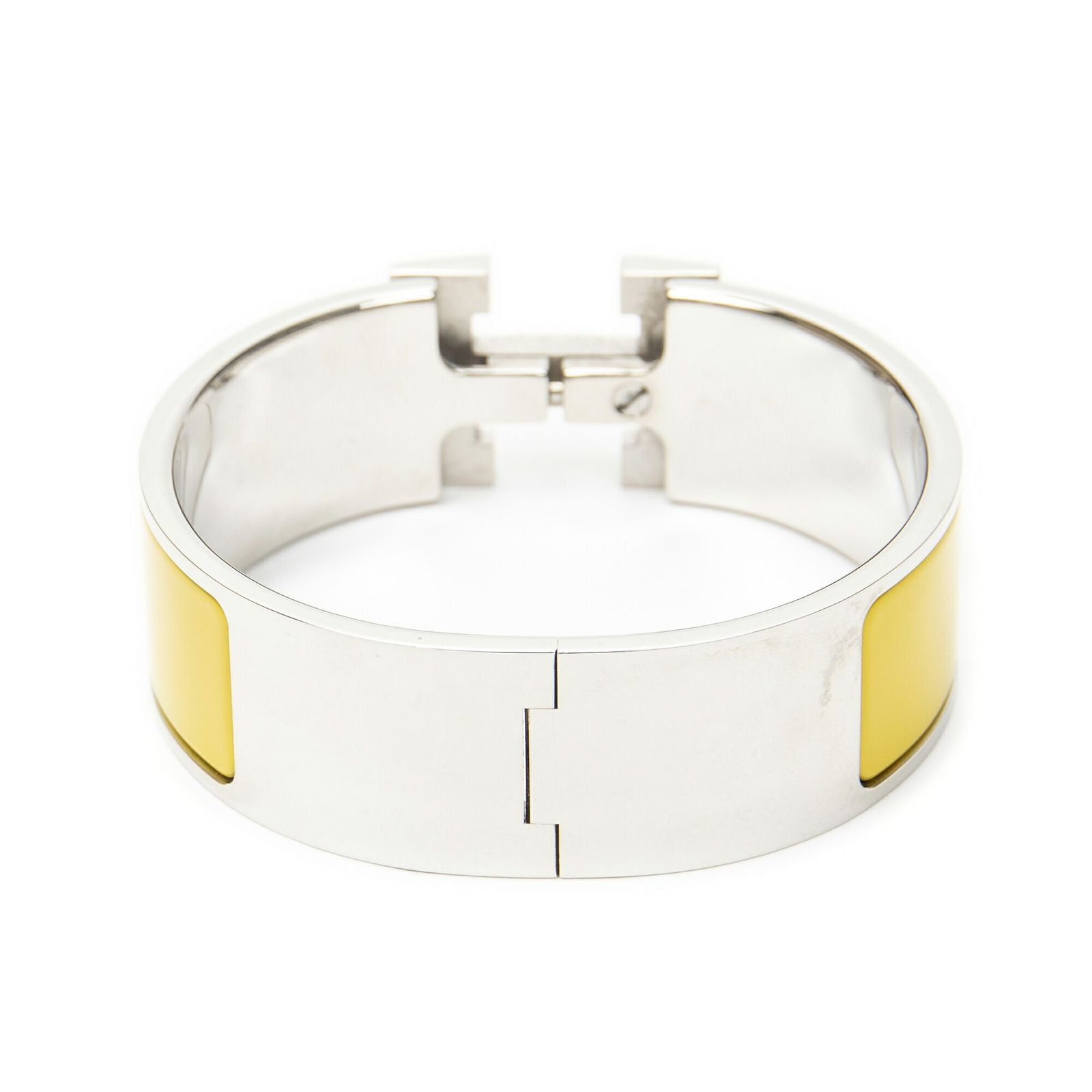 Hermes Clic Clac Bracelet Yellow Silver Plating — view 3
