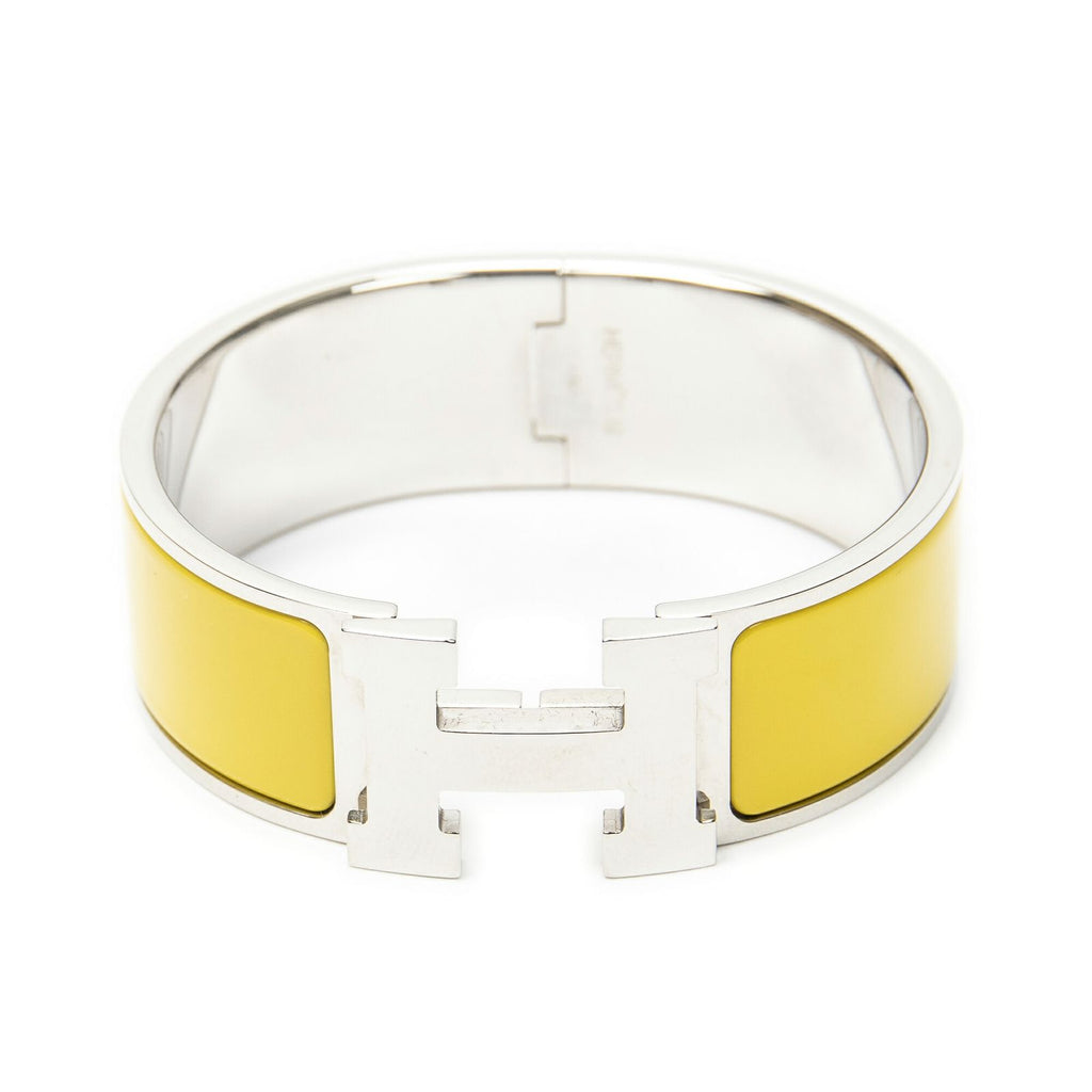 Hermes Clic Clac Bracelet Yellow Silver Plating — view 2