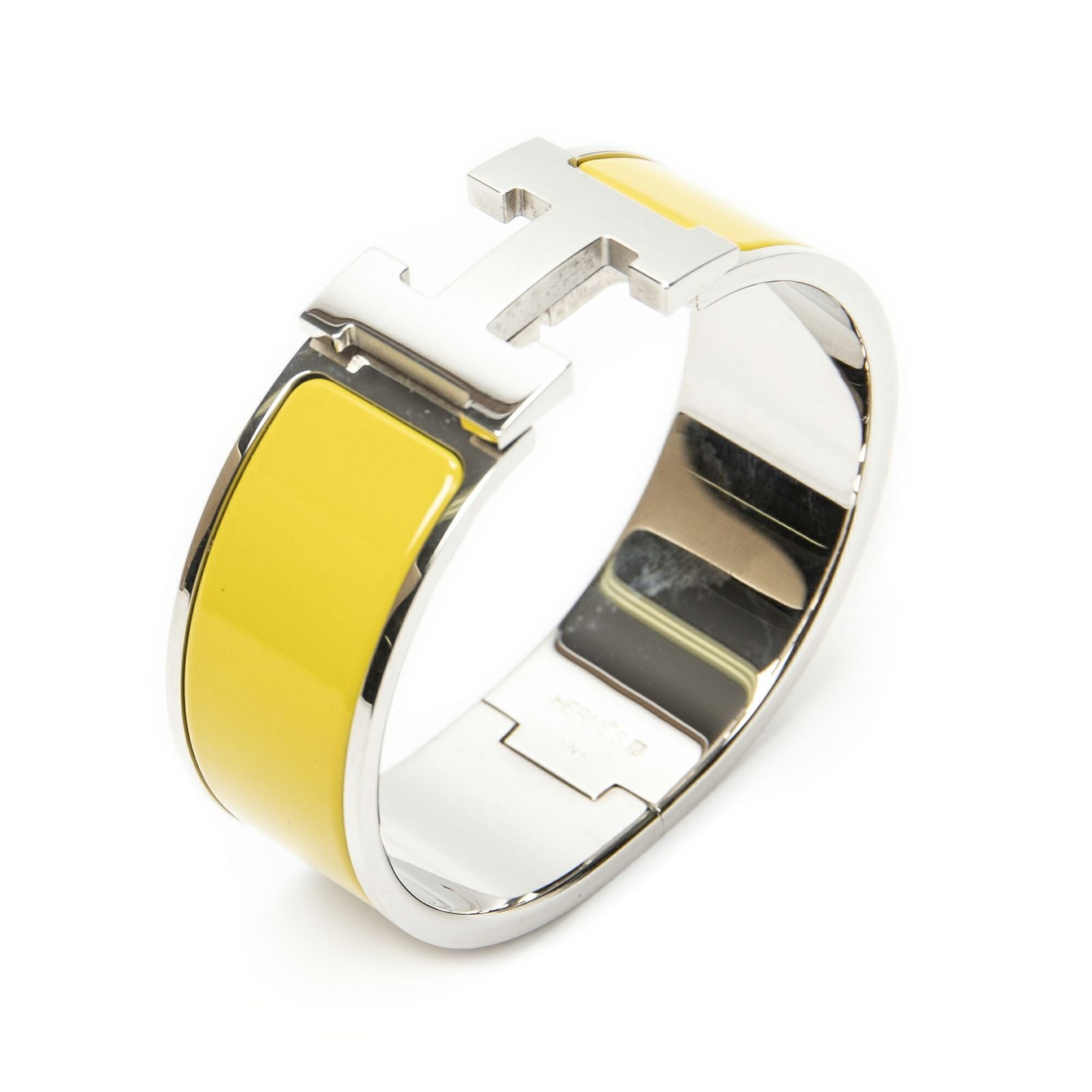 Hermes Clic Clac Bracelet Yellow Silver Plating