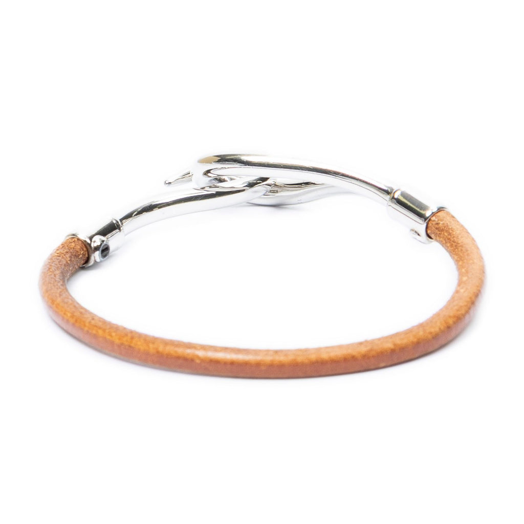 Hermes Jumbo Bracelet Brown Calfskin Leather — view 2