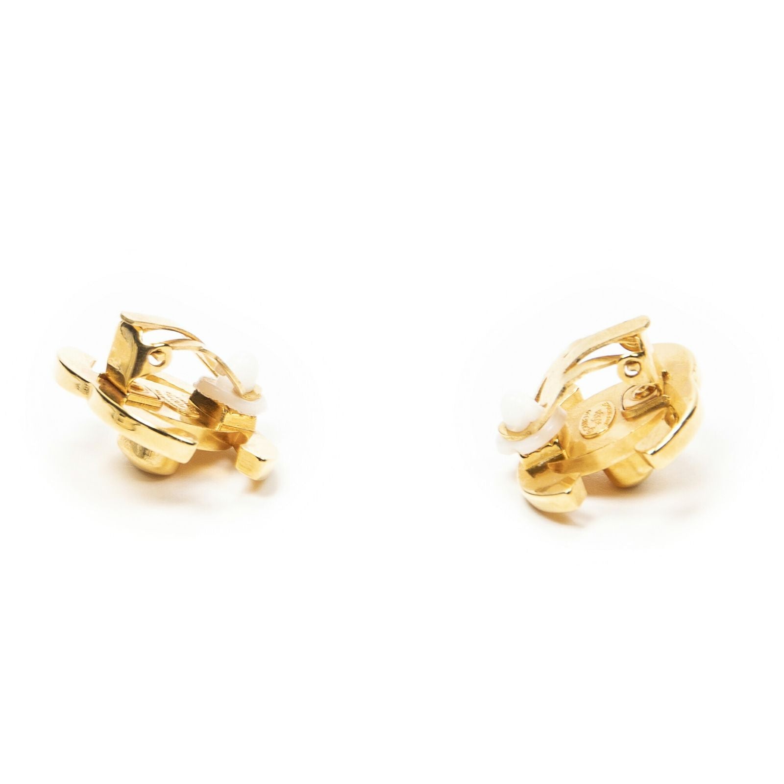 Chanel CC Turnlock Clip on Earrings Gold Plated — view 2