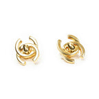Chanel CC Turnlock Clip on Earrings Gold Plated