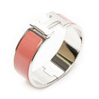 Hermes Clic Clac Bracelet Pink Silver Plating