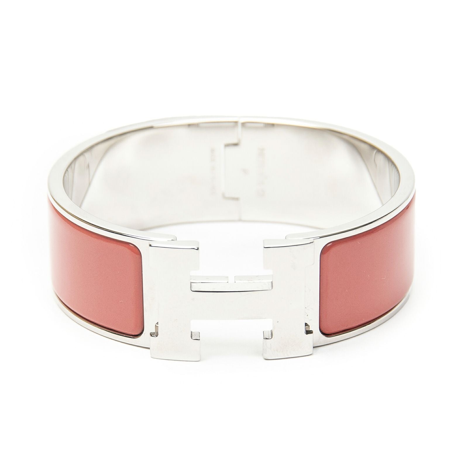 Hermes Clic Clac Bracelet Pink Silver Plating — view 2