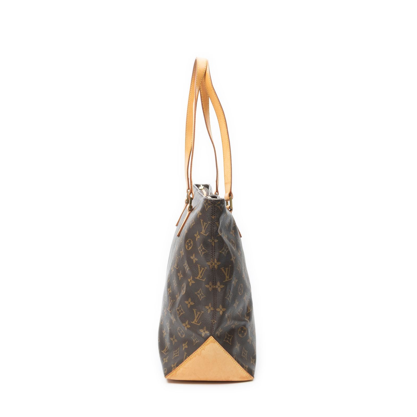 Louis Vuitton Cabas Mezzo Brown Monogram Canvas Tote — view 3
