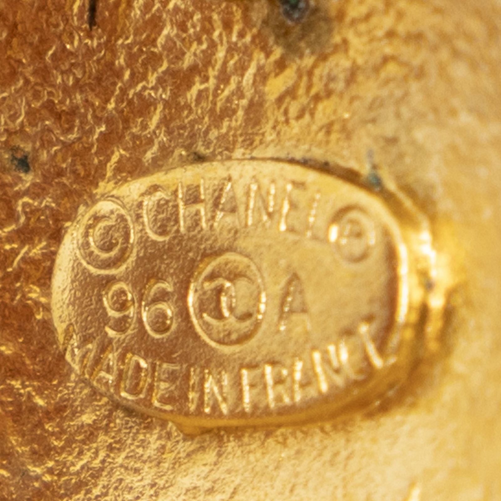 Chanel CC Logo Round Clip Type Earrings Gold Plated — view 3