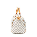 Louis Vuitton Speedy Ivory Damier Azur Handbag — view 3
