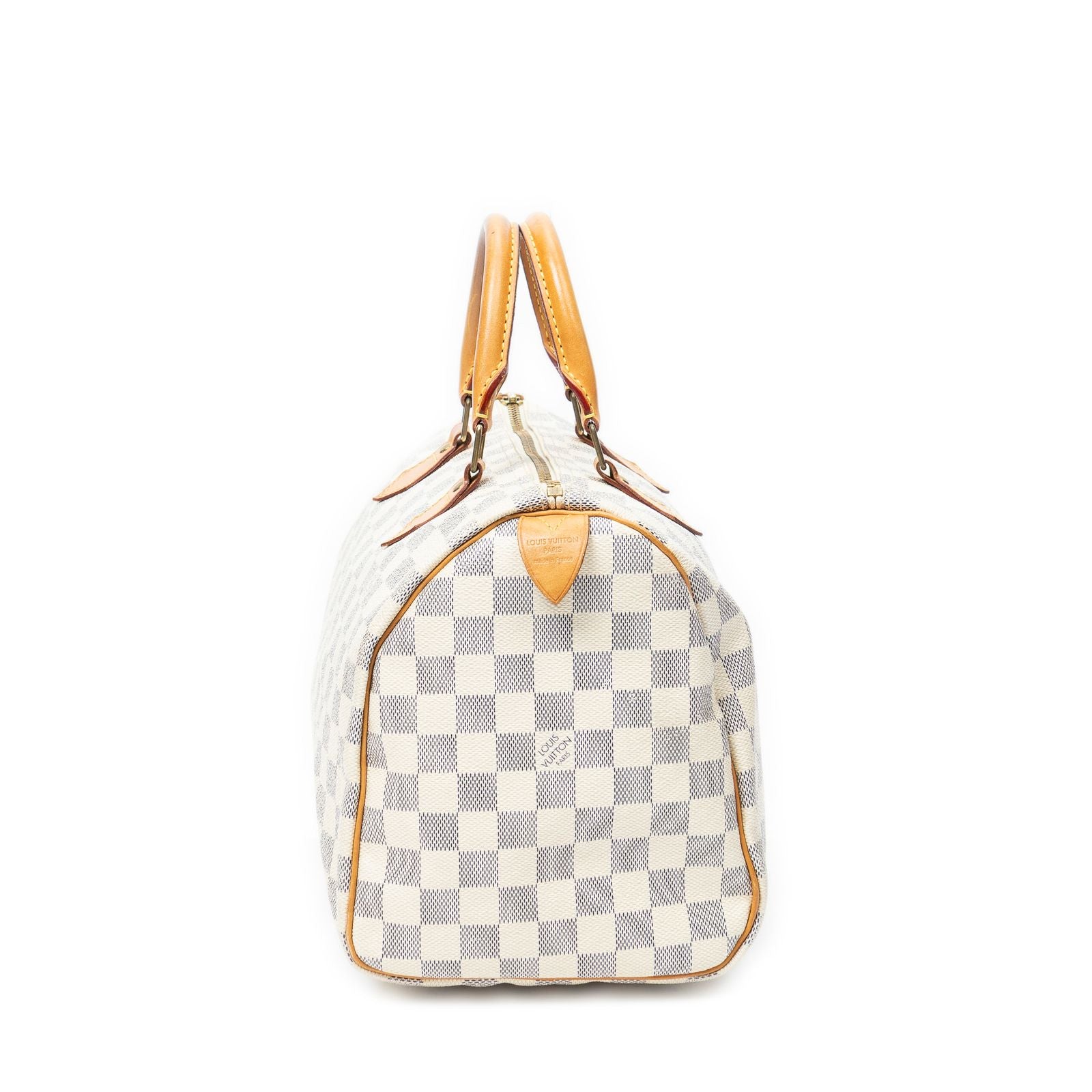 Louis Vuitton Speedy Ivory Damier Azur Handbag — view 4