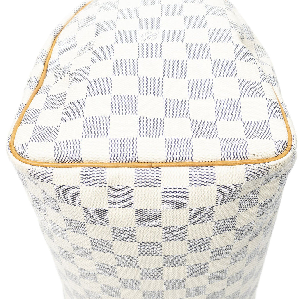 Louis Vuitton Speedy Ivory Damier Azur Handbag — view 7