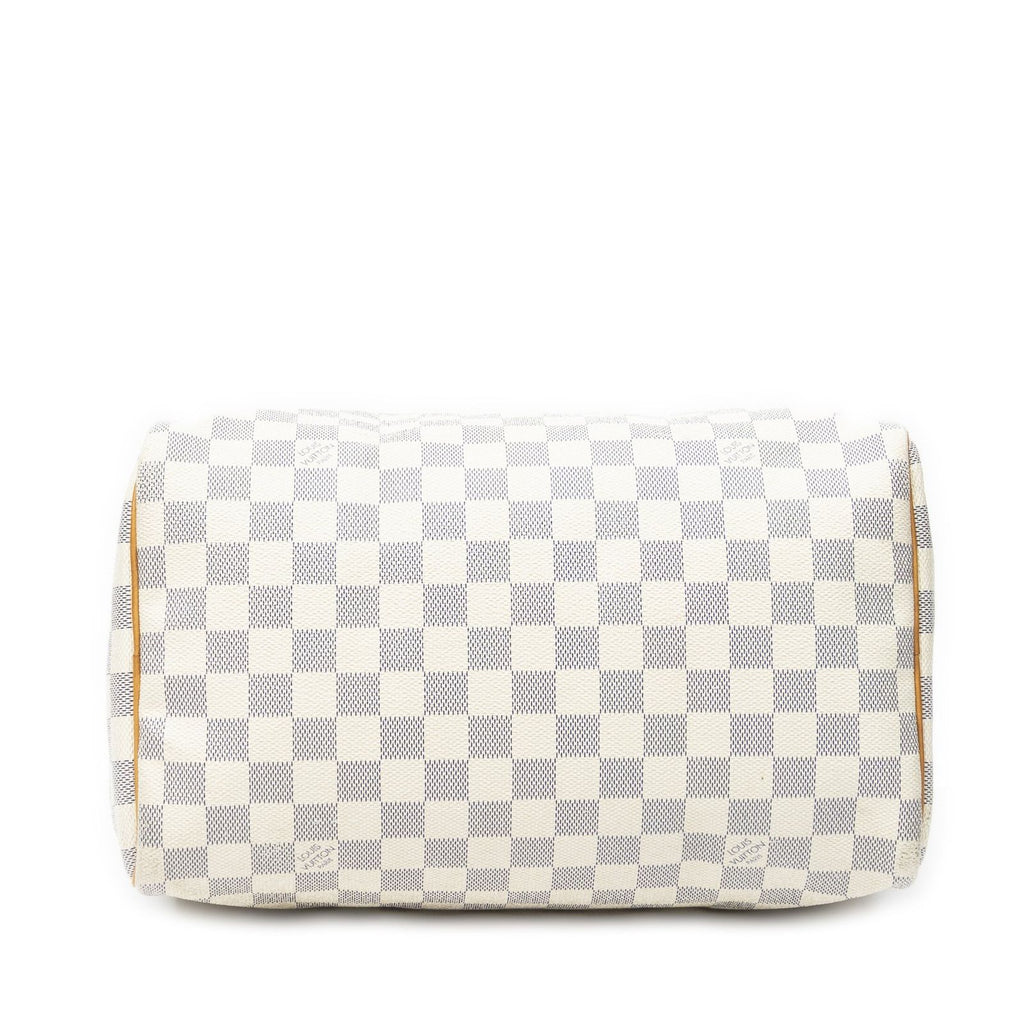 Louis Vuitton Speedy Ivory Damier Azur Handbag — view 6