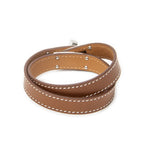 Hermes Kelly Double Tour Bracelet Brown Leather — view 2