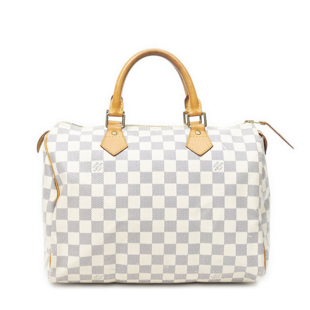 Louis Vuitton Speedy Ivory Damier Azur Handbag